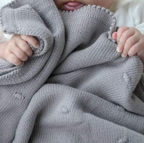 blanco ベビー ニットブランケット organic cotton blanket オーガニックコットン 無地 ブランコ